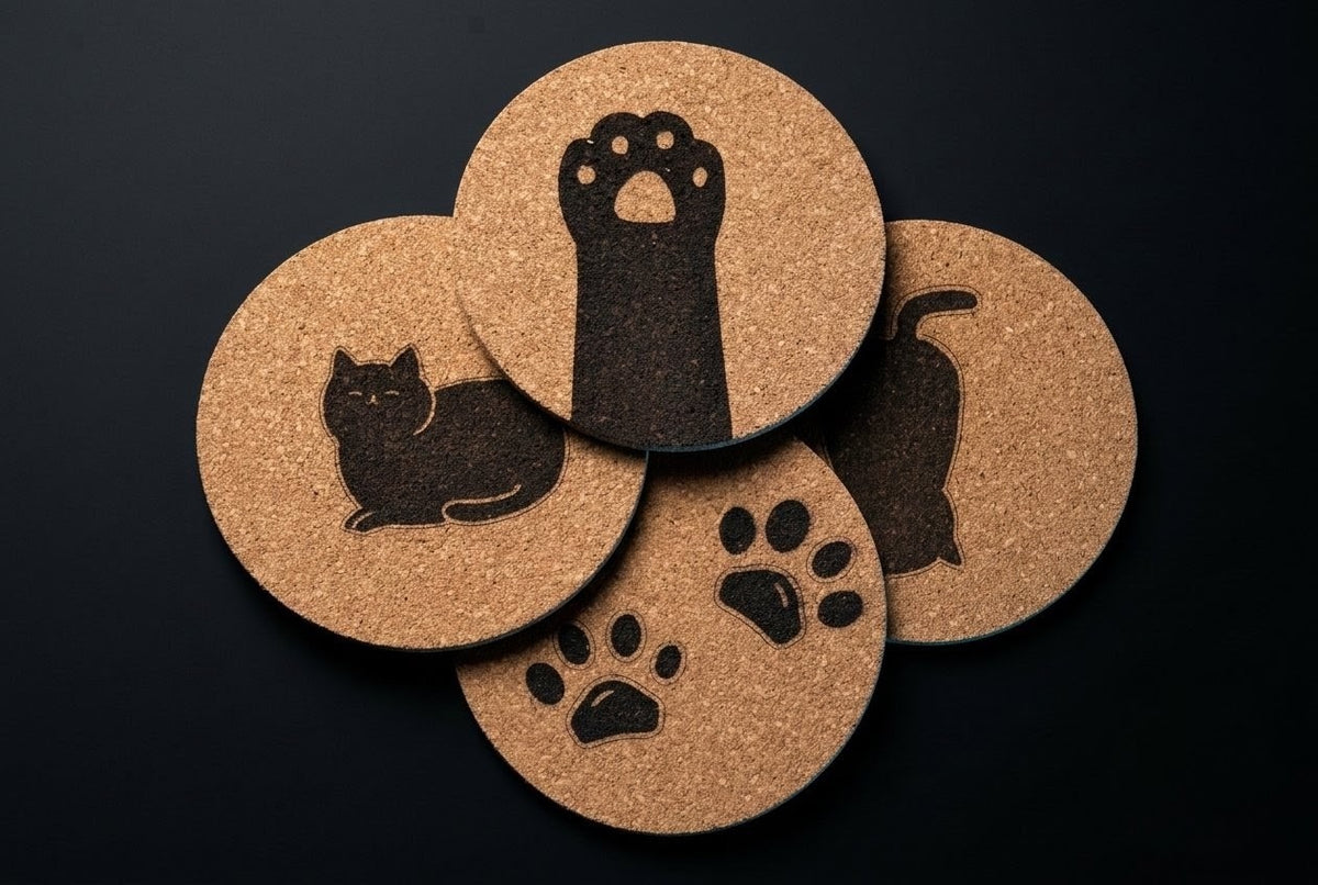 Katzen untersetzer-Set