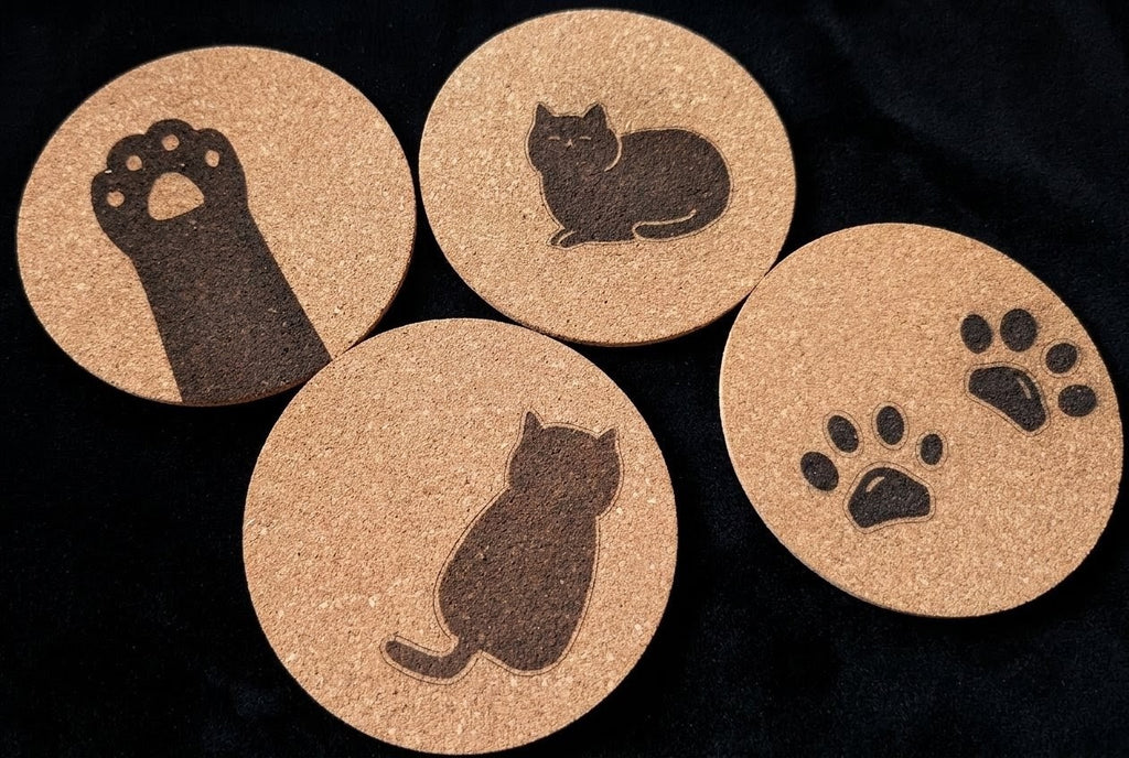 Katzen untersetzer-Set