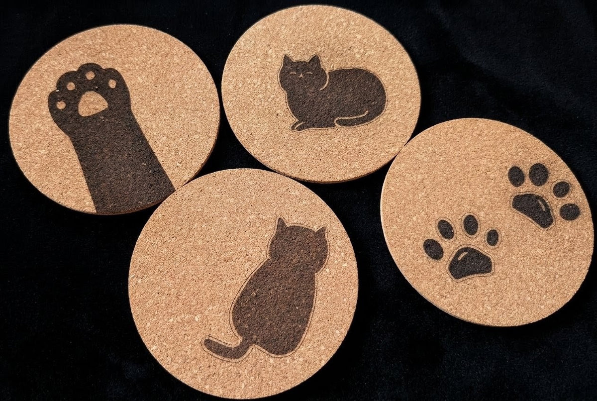 Katzen untersetzer-Set